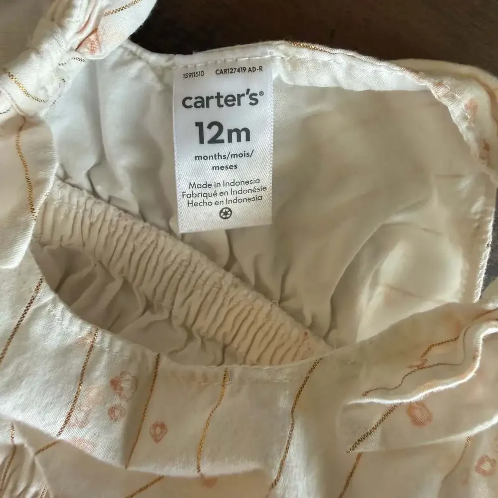 Carter's Toddler Girl Floral Tiered Dress Ivory Size 12m